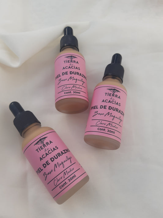 Base Maquillaje Claro Medio - "Piel de Durazno" SPF+30