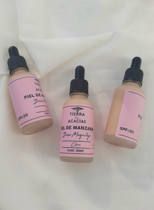Base Maquillaje Claro - "Piel de Manzana" SPF+30