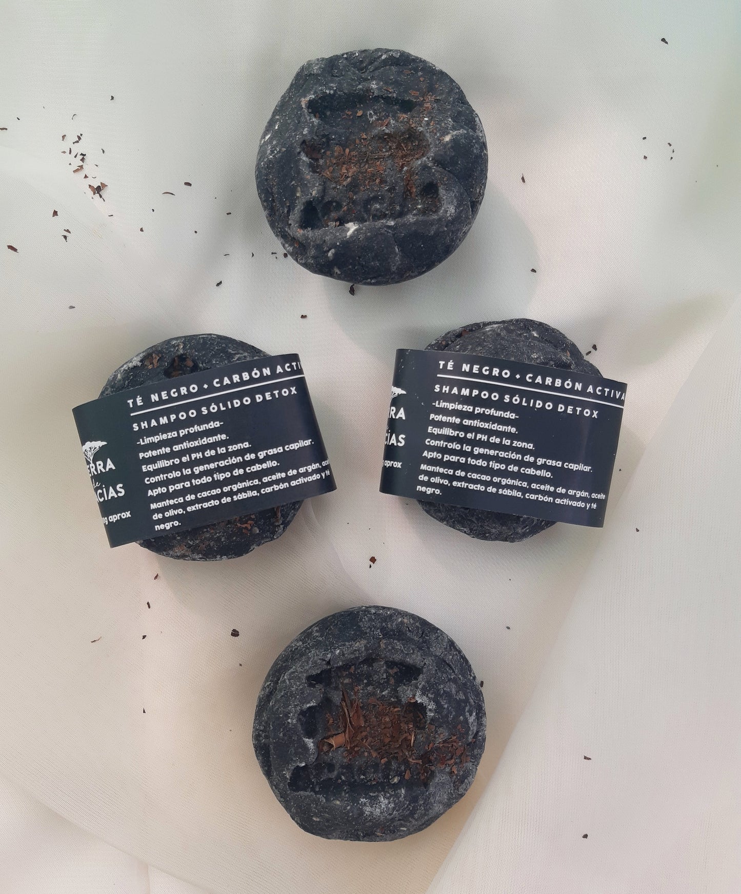 Té negro / Shampoo Sólido de Carbón Activado + Té Negro