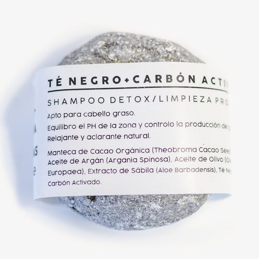 Té negro / Shampoo Sólido de Carbón Activado + Té Negro