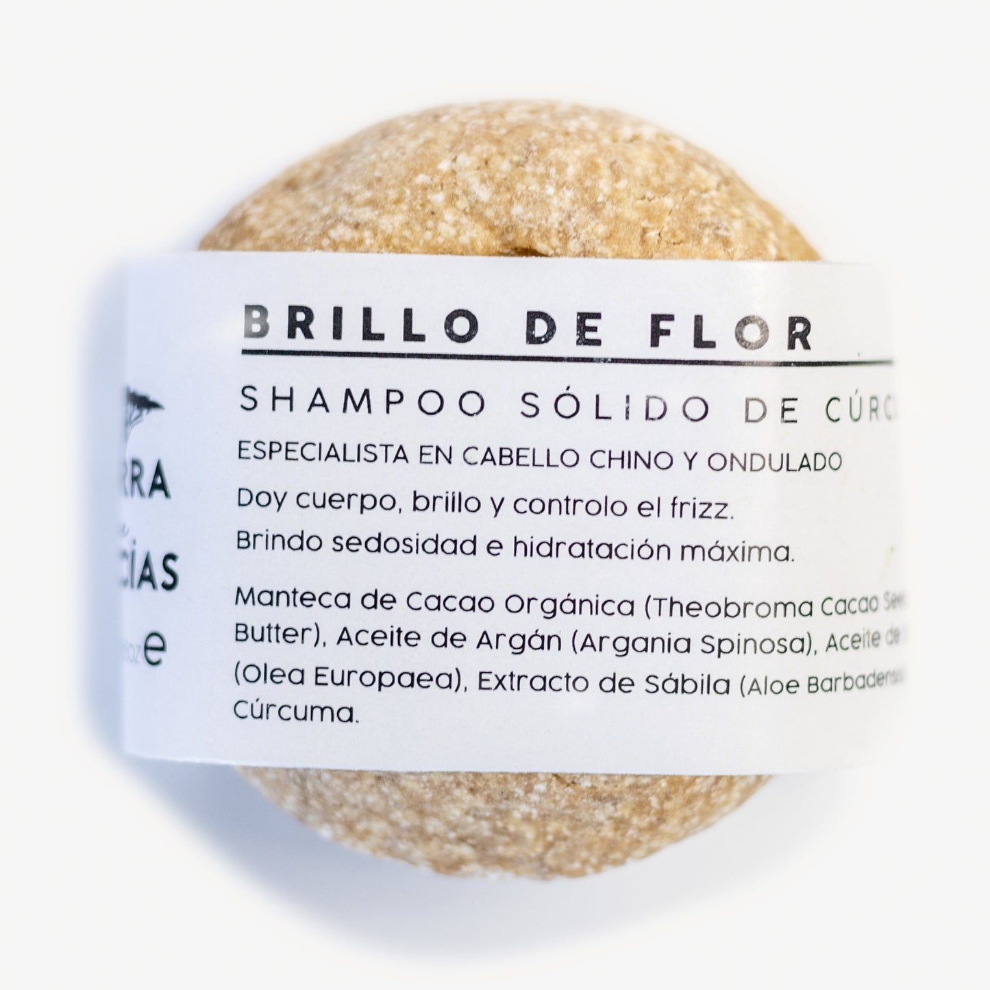 Brillo de Flor / Shampoo Sólido de Cúrcuma / Experto en Cabello Chino y Ondulado